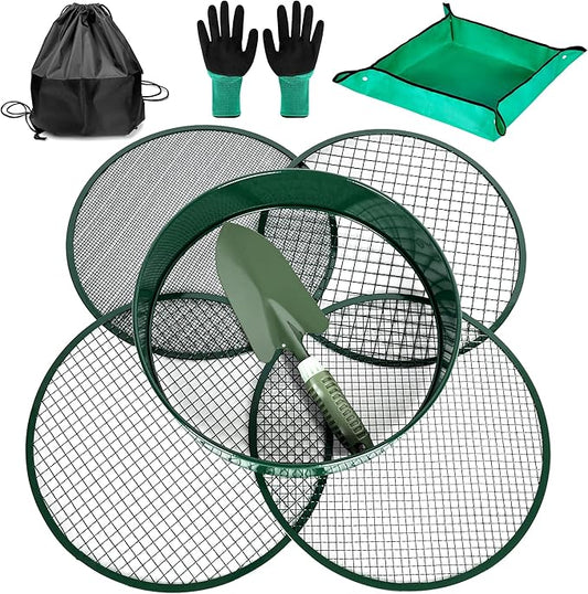Soil Sifter for Gardening,Compost Dirt Garden Rock Soil Sifter Compost Dirt Garden Soil Sieve for Gardening