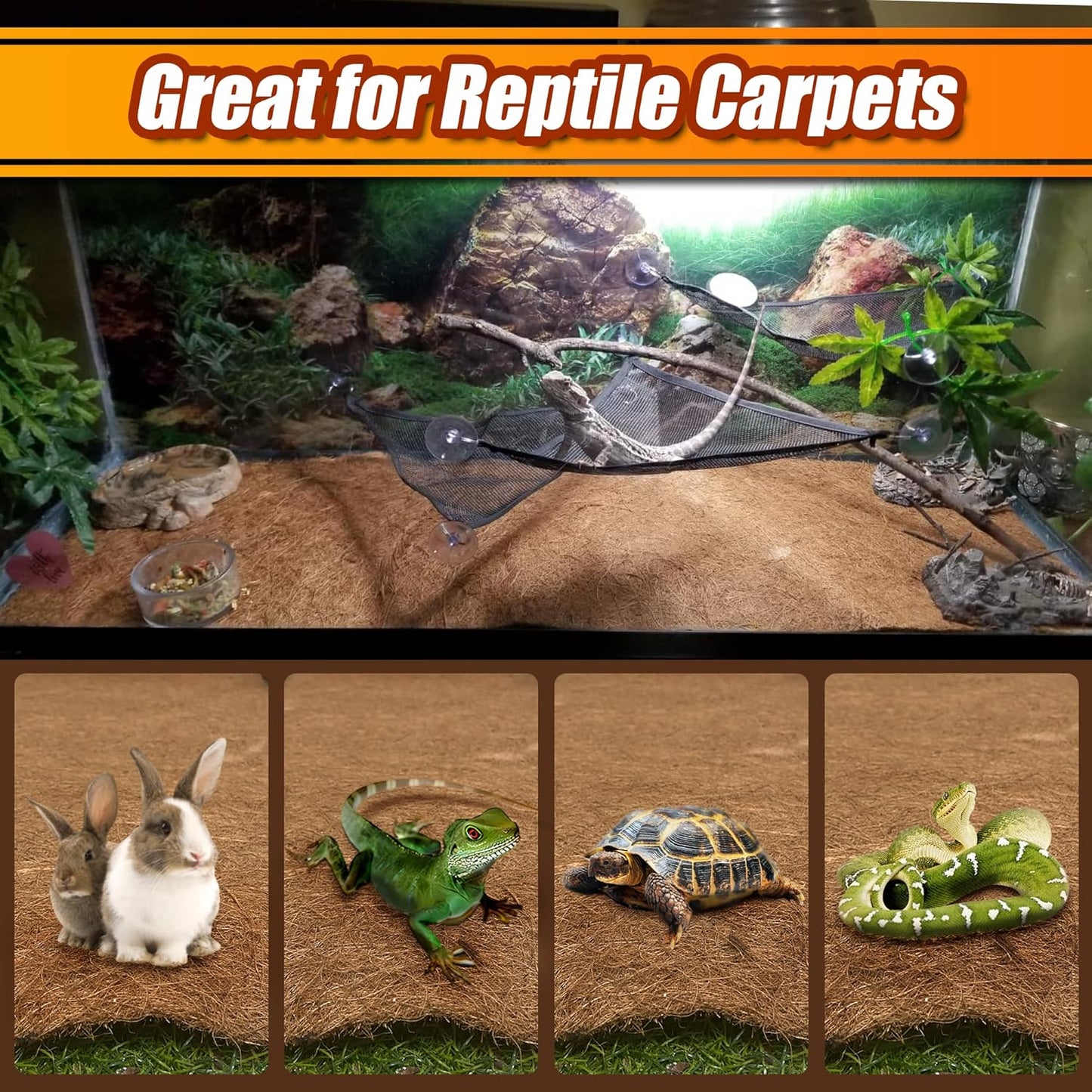 Coco Liner Roll, 16 x 160 Inch Coconut Fiber Liners for Planter Window Box Flower Basket, Natural Coco Coir Sheet Coco Mats for Animal Pet Pad, Reptile Carpet, Garden Decoration