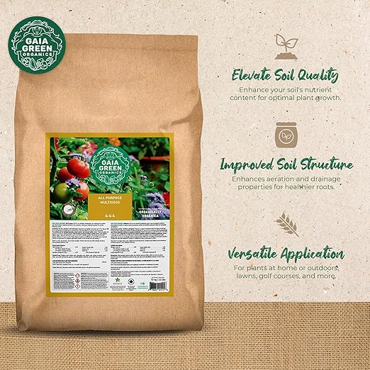 GAIA GREEN All Purpose Soil Supplement for Resilient Crop Growth Ideal for Household Plants, Urban Gardens, Lawns, and Greenhouses, 10 Kilos