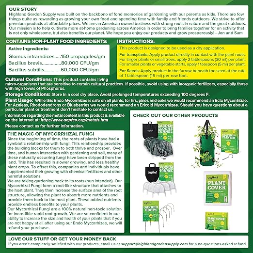 Mycorrhizal Fungi Root Grow All Natural Mycorrhizae for Plants Myco Ultra Soil Real Growers Plant Success Root Enhancer for Plants Microbes for Soil Mycorrhizal Inoculant Root Powder for Plants Soil