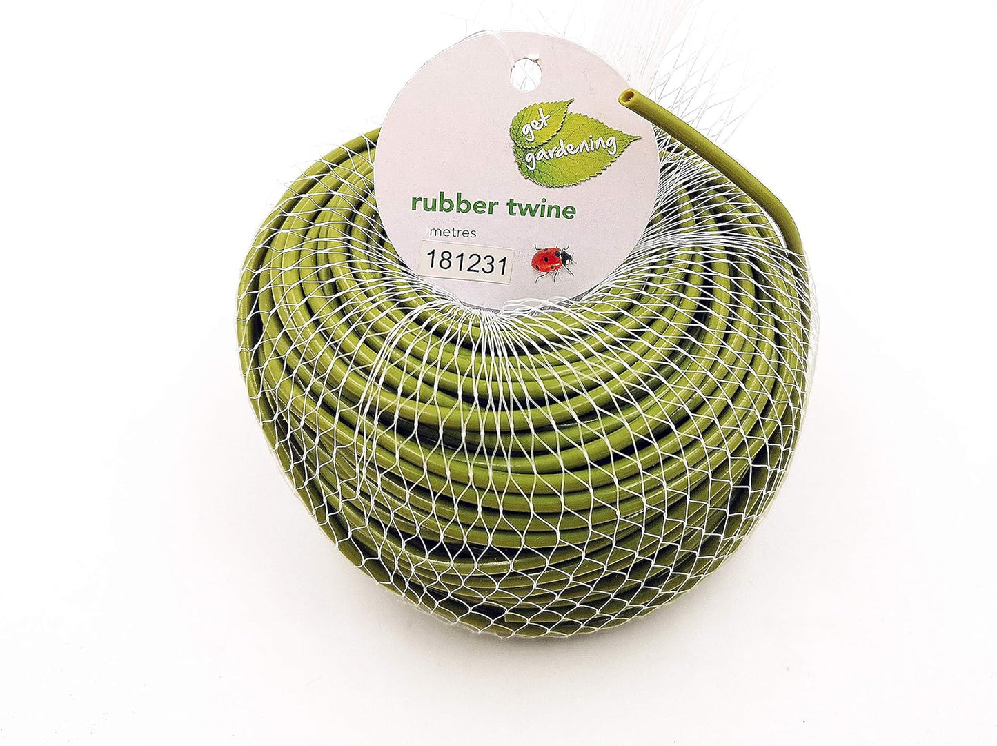 TIPU Soft Rubber Garden Rope Twine, Soft Hollow Stretchy Plant Support and Garden Twine, Green, 262 FT