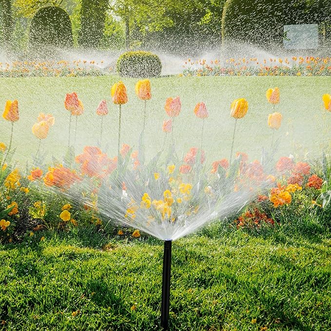 Yaomiao 5 Pcs Sprinkler Head Pipe Riser Extension 1/2 Inch MPT PVC Double Male Pipe Thread Sprinkler Riser for Lawn Irrigation System Automatic Irrigation Connector Raised Pipe (12 Inch)