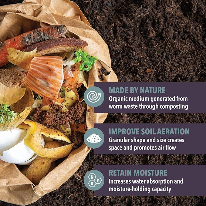 Arcadia Garden Products Worm Nerd Worm Castings, Natural Soil Additive for Lawns, Gardening and Potted Plants, 9 Quarts, Black (WN07) ***Cannot Ship to Hawaii***