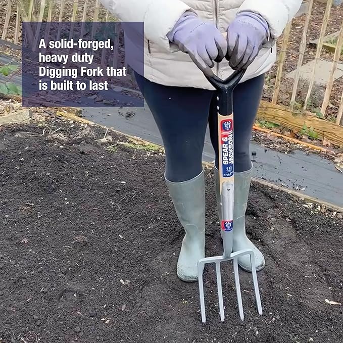 Spear & Jackson 1680NB Neverbend Carbon Steel Digging Fork 99.5 x 20.5 x 10 cm