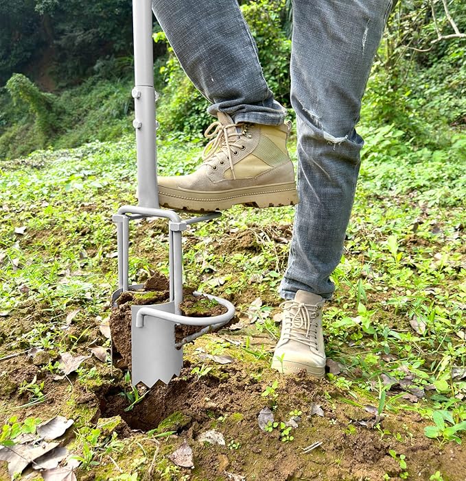 Updated Bulb Planter Long Handle for Digging, 5-in-1 Lawn and Garden Tool, Weeding, Soil Sampler, Transplanting, Sod Plugger Height Adjustable Bulb Transplanting