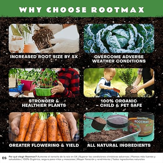 RootMax - Mycorrhizal Fungi Rooting Powder (75 g/2.64 oz) | 50X More Potent Than Rooting Hormone for Cuttings | Enhanced Formula for Bigger Roots | Treats Upto 15 Plants