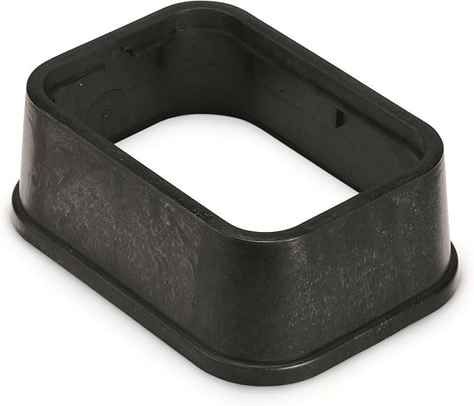 Rain Bird CPVBSTDEXT Professional Series 6" Extension Rectangular Sprinkler Valve Box, Black with Green Lid, 19" High