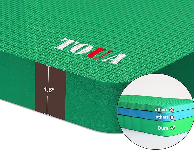 Kneeling Pad Thick Extra Large High Density Foam Comfort Kneeling Pad for Work Gardening Yoga Exercise Garden Knee Pad Green, 1 Pack