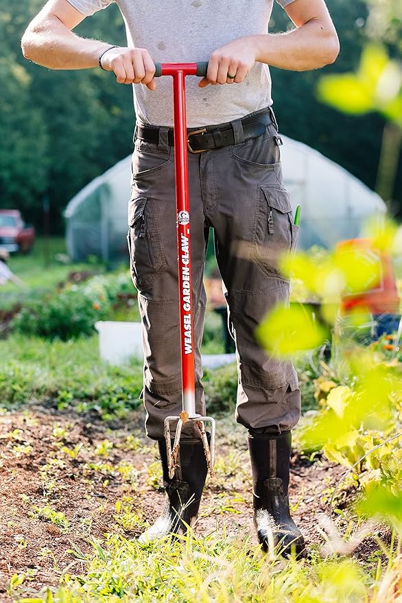 Garden Weasel Garden Claw - Long Handle | Cultivate, Loosen, Aerate, Weed | Gardening Hand Tiller, Twist Weeding Tool, Digging Fork, Cultivator, Soil Loosener | 91316