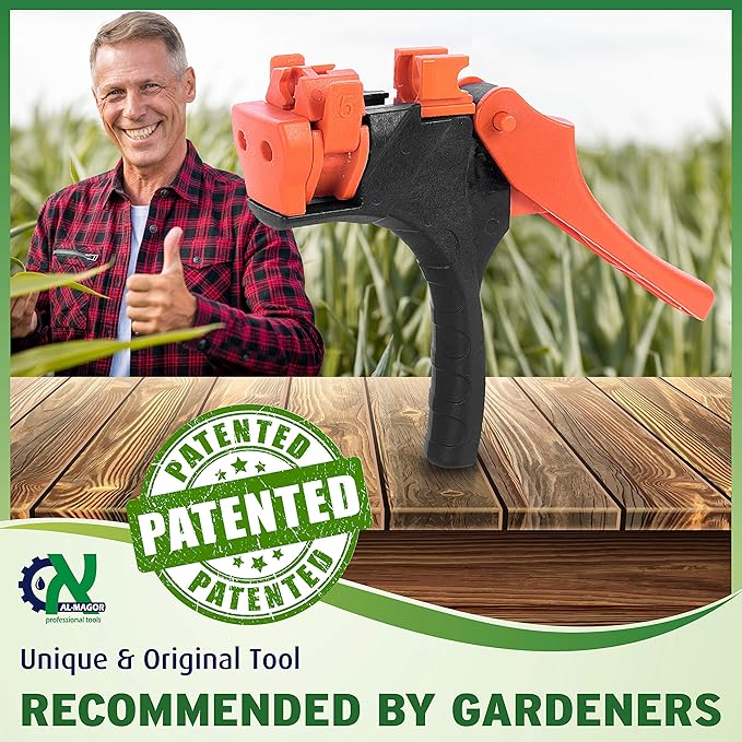 Talli Grip TG Garden Patented Insertion Tool for Dripper - Connector & Dripper Gun - Drip Irrigation Tool -Irrigation System for Garden - Drip Irrigation Punch Tool Kit -700011