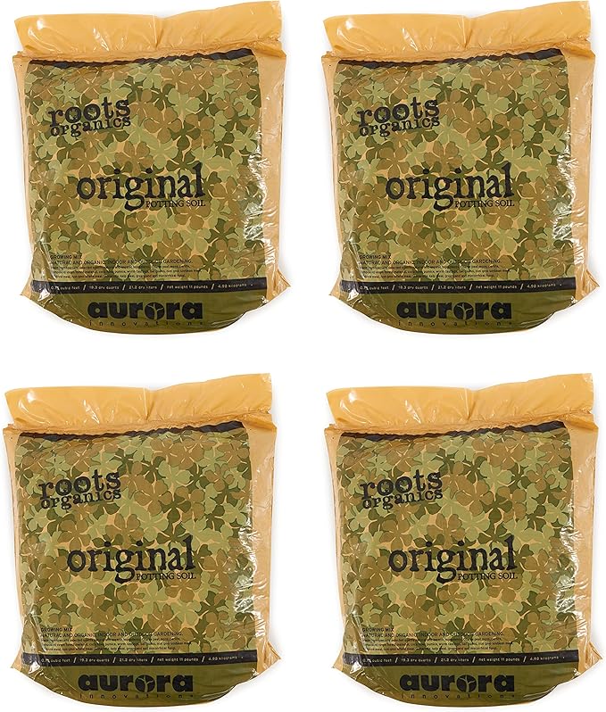 Roots Organics Original Potting Soil, Organic Growing Media with Mycorrhizae.75 Cubic Foot Plant-in-Bag