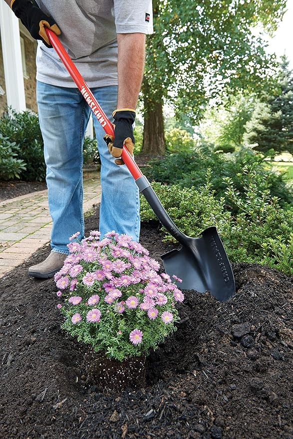 Craftsman 2-Piece Garden Tool Set with Digging Shovel and Bow Rake, Fiberglass Handles, Cushion Grips, for Landscaping, Gardening & Construction