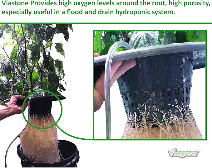 Viagrow VS10-5 Grow Rocks Expanded Clay Pebbles, Brown