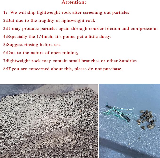 Organic Pumice for Bonsai and Horticultural 100% Natural (3 gallons, 1/2 inch)