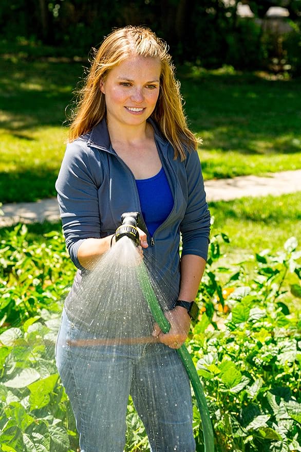 Rain Bird PGH75HF Premium High-Flow Garden Hose, Heavy-Duty 100% EDPM Rubber, Hexagonal, 3/4" Inside Diameter x 75' Long, Green