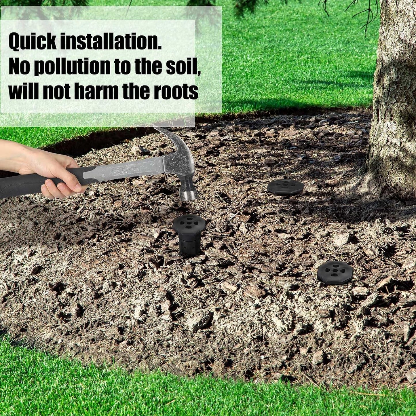 9 Pack Garden Watering Stake Large UV-Protected ABS Plastic Deep Root Irrigation Spike for Trees, Shrubs, Bushes, Shrubs, Flowers, Fruits, Vegetables, Potted Plants (8 Inch)