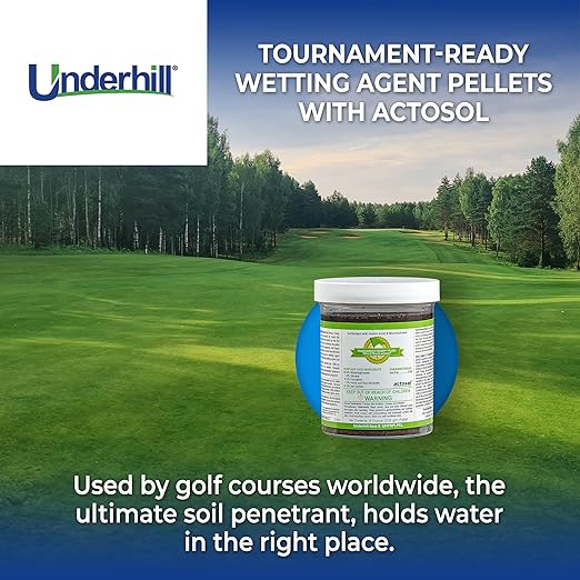 Underhill UHTRPLPEL Tournament-Ready Plus Wetting Agent Pellets Soil Surfactant for Turf Grass, Golf Greens, with Actosol Micro-Nutrients, 1 Tablet