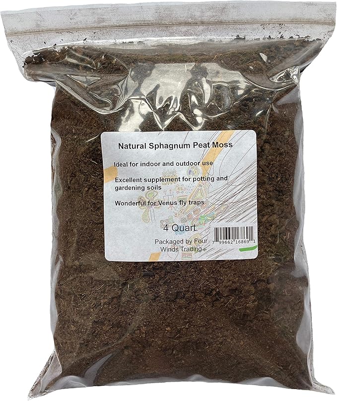 Sphagnum Peat Moss for Gardening (4 Quart)