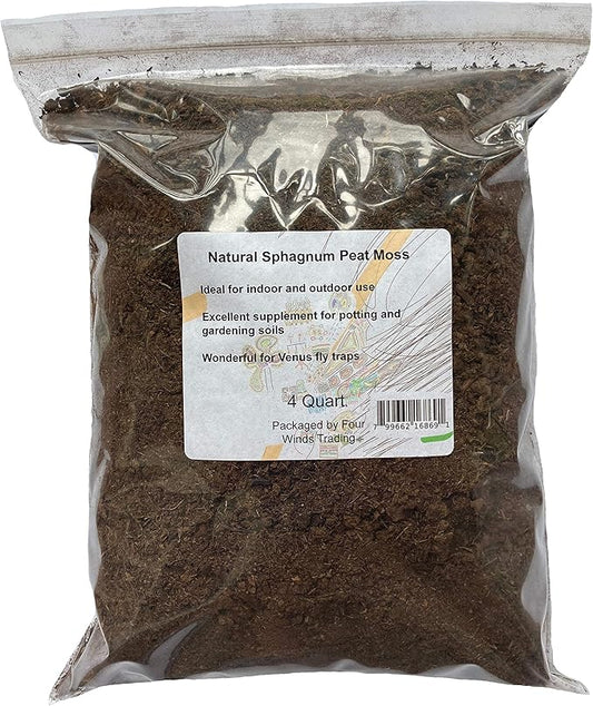 Sphagnum Peat Moss for Gardening (4 Quart)