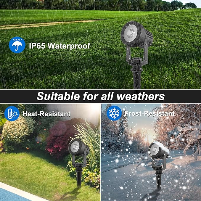 Solar Spot Lights Outdoor, Solar Landscape Spotlights IP65 Waterproof 9.8ft Cable, Dusk to Dawn Solar Uplights for Tree Garden Yard Driveway Porch Walkway Pool (6-in-1, 6000K Cold White)