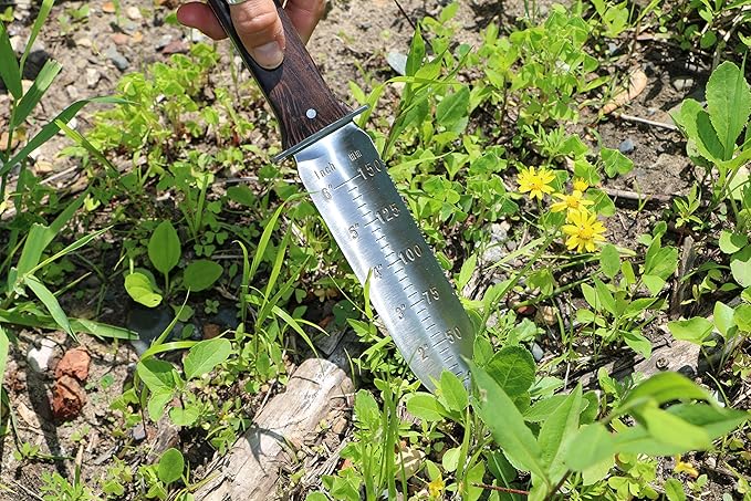 Hori Hori Knife, Premium Japanese Gardening Knife - Full Tang Garden Knives with Leather Sheath