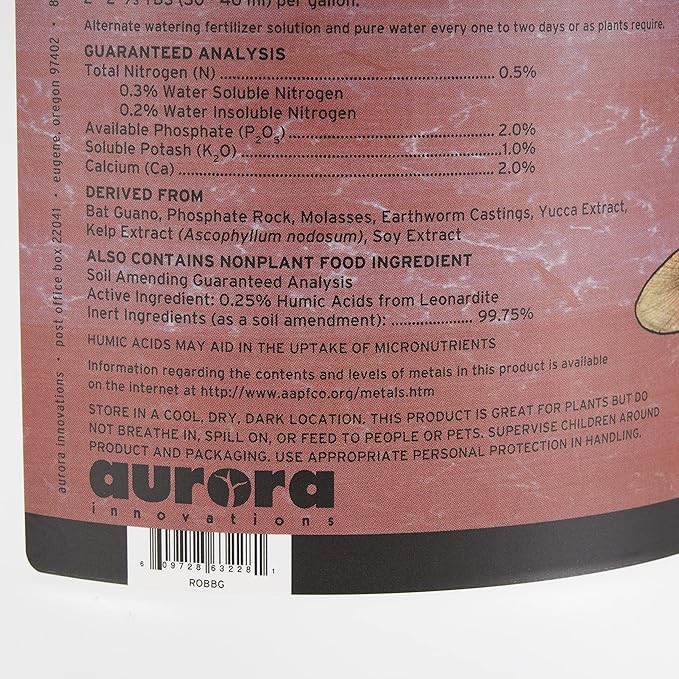 Roots Organics ROBBG Natural Organic Buddha Bloom Plant Fertilizer for Indoor Outdoor Container Plants and Hydroponics, 1 Gallon