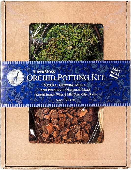 SuperMoss (90510) Orchid Potting Kit, 8oz, Fresh Green, 200 in3 Box (Appx. 8oz)