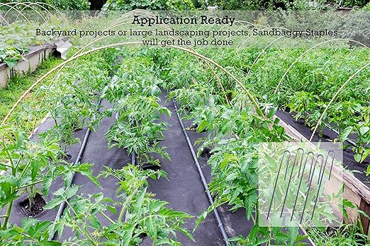 Sandbaggy DRIP TUBING Stakes Landscape Staples | 5 inch Length | Drip Anchors | Landscape Pins | Lawn Nails | Garden Stakes | Designed to Hold Drip Tubing Up to 1/4" Diameter | Pack of 1000