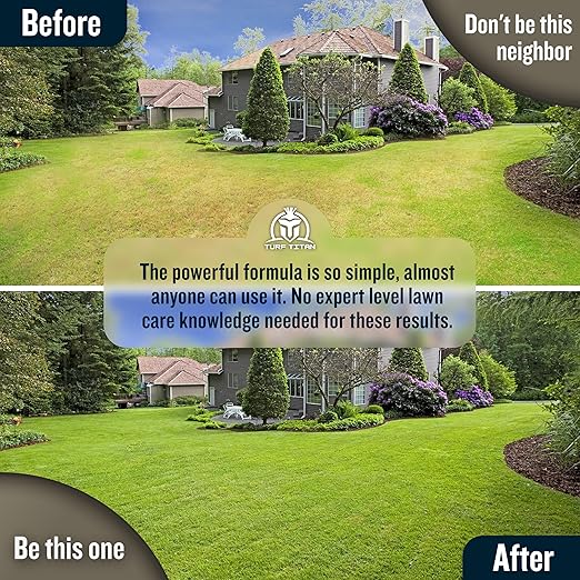 Turf Titan Thatch Buster All-Natural Lawn Aerator & Grass Dethatcher - Hose End Liquid Soil Loosener & Conditioner for Green Grass (32 oz), Healthy Soil in 45 Days - Covers 6,000 sq feet