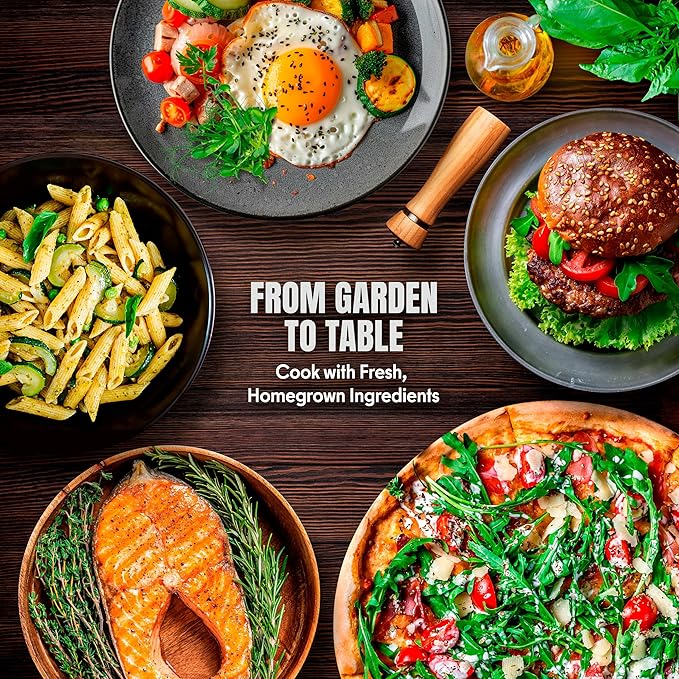 18 Culinary Seeds Variety Pack - Herb Garden Starter Kit with Plant Markers | 4100+ Non-GMO Heirloom Herb Seeds for Indoor, Outdoor Planting: Basil, Cilantro, Parsley, Oregano, Rosemary & Thyme Seeds