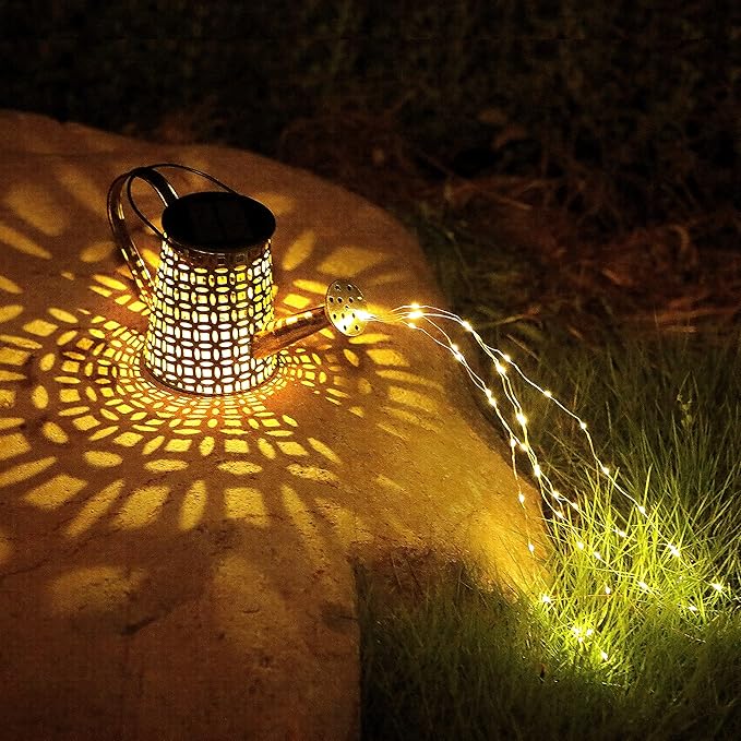 Morestar Solar Watering Can & Garden Decor, Outdoor Solar Lights - Waterproof, Hanging Lantern Decor for Table, Patio, Porch, Yard & Lawn for Mom & Grandma
