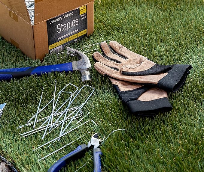 Squirrel Products U Shape Galvanized Garden Stakes Metal, 6 Inch Landscaping Staples, 11 Gauge Stakes for Landscaping Fabric Barrier Irrigation Tubing, 2.9mm 15x2.5x15cm – 500 Pack