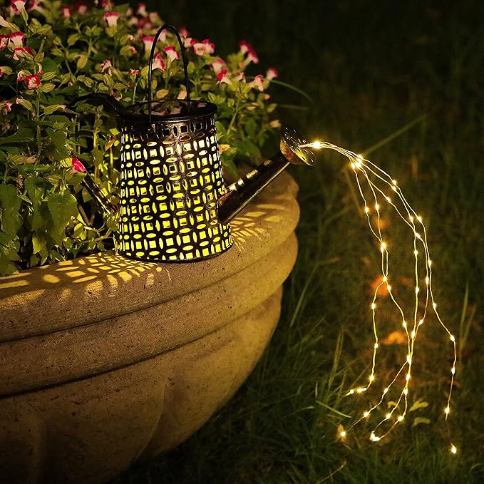 Morestar Solar Watering Can & Garden Decor, Outdoor Solar Lights - Waterproof, Hanging Lantern Decor for Table, Patio, Porch, Yard & Lawn for Mom & Grandma