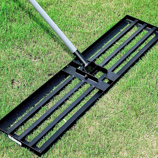 Walensee Lawn Leveling Rake, 7FT 45"x10" Levelawn Tool, Heavy Duty Effort Saving Lawn Level Tool, Steel Handle Lawn Leveler for Yard Garden Golf Course, Ease Level Soil Sand Dirt Surfaces