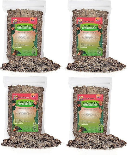 Ixora Plant Potting Mix - Unlock Robust Growth and Stunning Flowers with Our High-Performance Formula - 20 Quart