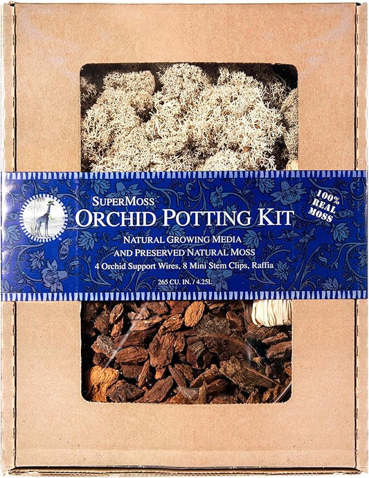 SuperMoss (90506) Orchid Potting Kit, Reindeer Moss Natural, 200 cu. in.
