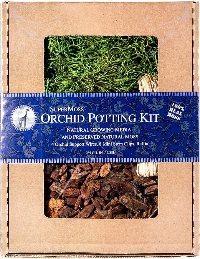 SuperMoss (90451 Orchid Potting Kit, Spanish Moss Grass Green, 200 cu. in.