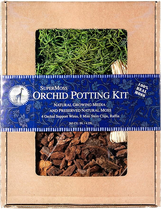 SuperMoss (90451 Orchid Potting Kit, Spanish Moss Grass Green, 200 cu. in.