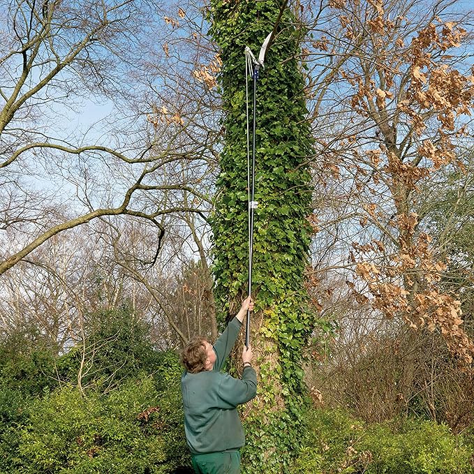 Spear & Jackson 4930FZ Razorsharp Telescopic Tree Pruner, Extendable Pole Handle for Removing High Branches, Sharp Saw Blade for Cutting Thick Limbs and Powerful Pull Cord Lopper for Light Trimming