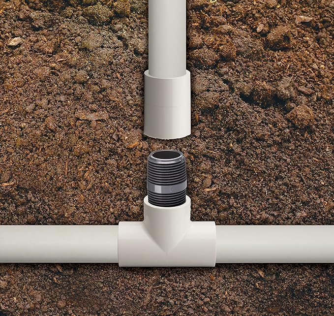 Rain Bird RISER2_100 PVC Spray Head Riser, 1" Male Pipe Thread x 1" Male Pipe Thread, 2" Length