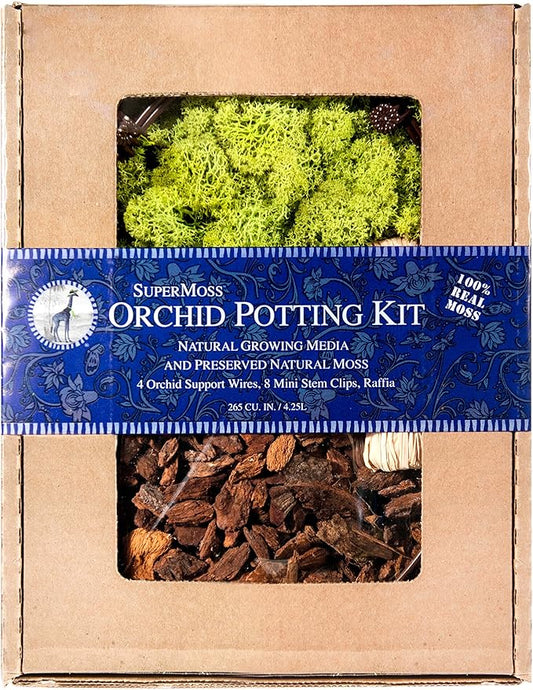 SuperMoss 7 59834 90509 7 Orchid Potting Kit, 200 in3 Box (Appx. 8oz), Chartreuse